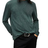 Long Sleeve Garment Dye Slub Crew with Raw Edges