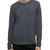 Long Sleeve Garment Dye Slub Crew with Raw Edges