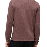 Long Sleeve Garment Dye Slub Crew with Raw Edges