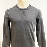Long Sleeve Dyed Terry Sweatshirt with Peace Embroidery