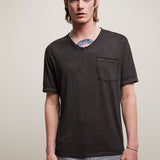 Davis Short Sleeve Burnout V Neck With Chest Pocket