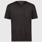 Davis Short Sleeve Burnout V Neck With Chest Pocket