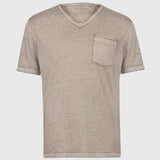 Davis Short Sleeve Burnout V Neck With Chest Pocket