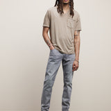 Davis Short Sleeve Burnout V Neck With Chest Pocket