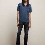 Davis Short Sleeve Burnout V Neck With Chest Pocket