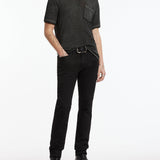 Davis Short Sleeve Burnout V Neck with Chest Pocket