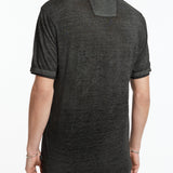 Davis Short Sleeve Burnout V Neck with Chest Pocket
