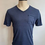 Davis Short Sleeve Burnout V Neck with Chest Pocket