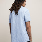 Tampa Short Sleeve Linen Cotton Crew With Pickstitch