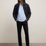 Tampa Short Sleeve Linen Cotton Crew With Pickstitch