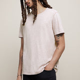 Tampa Short Sleeve Linen Cotton Crew With Pickstitch