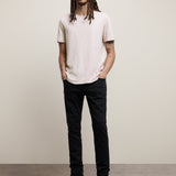 Tampa Short Sleeve Linen Cotton Crew With Pickstitch