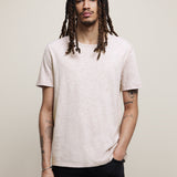 Tampa Short Sleeve Linen Cotton Crew With Pickstitch