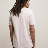 Tampa Short Sleeve Linen Cotton Crew With Pickstitch