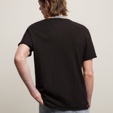 Quincy Short Sleeve Slub Henley With Peace Sign Embroidery