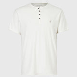 Quincy Short Sleeve Slub Henley With Peace Sign Embroidery