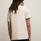 Quincy Short Sleeve Slub Henley With Peace Sign Embroidery