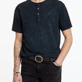 Short Sleeves Cotton Henley Tshirt