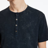 Short Sleeves Cotton Henley Tshirt