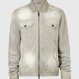 Valdez Long Sleeve Terry Trucker Jacket W Sun Wash