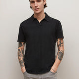 Zion Short Sleeve Vintage Wash Polo with Double V Embroidery