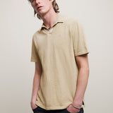 Zion Short Sleeve Vintage Wash Polo with Double V Embroidery