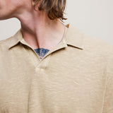 Zion Short Sleeve Vintage Wash Polo with Double V Embroidery
