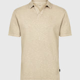 Zion Short Sleeve Vintage Wash Polo with Double V Embroidery