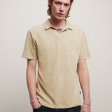 Zion Short Sleeve Vintage Wash Polo with Double V Embroidery
