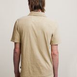 Zion Short Sleeve Vintage Wash Polo with Double V Embroidery