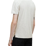 Short Sleeve Slub Cotton Polo with Peace Sign Embroidery