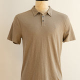 Victor Short Sleeves Slub Cotton Polo With Peace Sign Embroidery