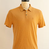 Victor Short Sleeves Slub Cotton Polo With Peace Sign Embroidery
