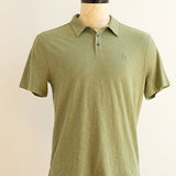 Victor Short Sleeves Slub Cotton Polo With Peace Sign Embroidery