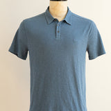Victor Short Sleeves Slub Cotton Polo With Peace Sign Embroidery