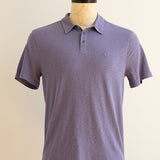 Victor Short Sleeves Slub Cotton Polo with Peace Sign Embroidery