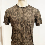 Short Sleeve Ikat Burnout Crew