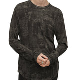 Long Sleeve Printed Burnout Crew