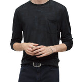Long Sleeve Printed Burnout Crew