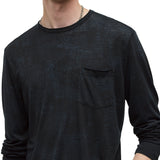 Long Sleeve Printed Burnout Crew