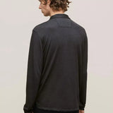 Marty Long Sleeve Burnout Polo with Peace Sign