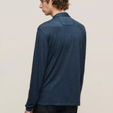 Marty Long Sleeve Burnout Polo with Peace Sign