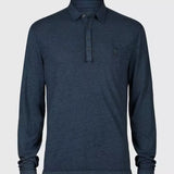 Marty Long Sleeve Burnout Polo with Peace Sign