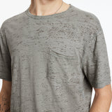 Cooper Slub Cotton Crew With Distress Screen