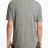 Cooper Slub Cotton Crew With Distress Screen