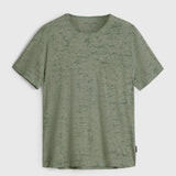 Cooper Slub Cotton Crew With Distress Screen