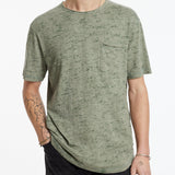 Cooper Slub Cotton Crew With Distress Screen