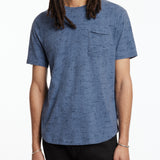 Cooper Slub Cotton Crew With Distress Screen