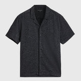 Lawrence Camp Collar Shirt in Zebra Jacquard