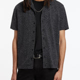 Lawrence Camp Collar Shirt in Zebra Jacquard